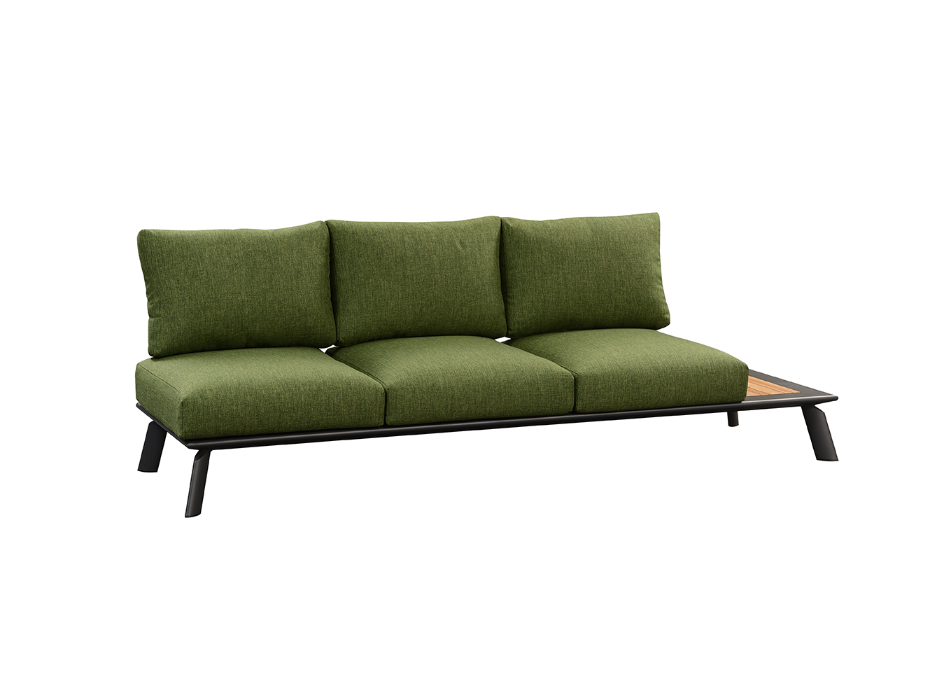 New Design Garden Green Teak Corner Sofa 