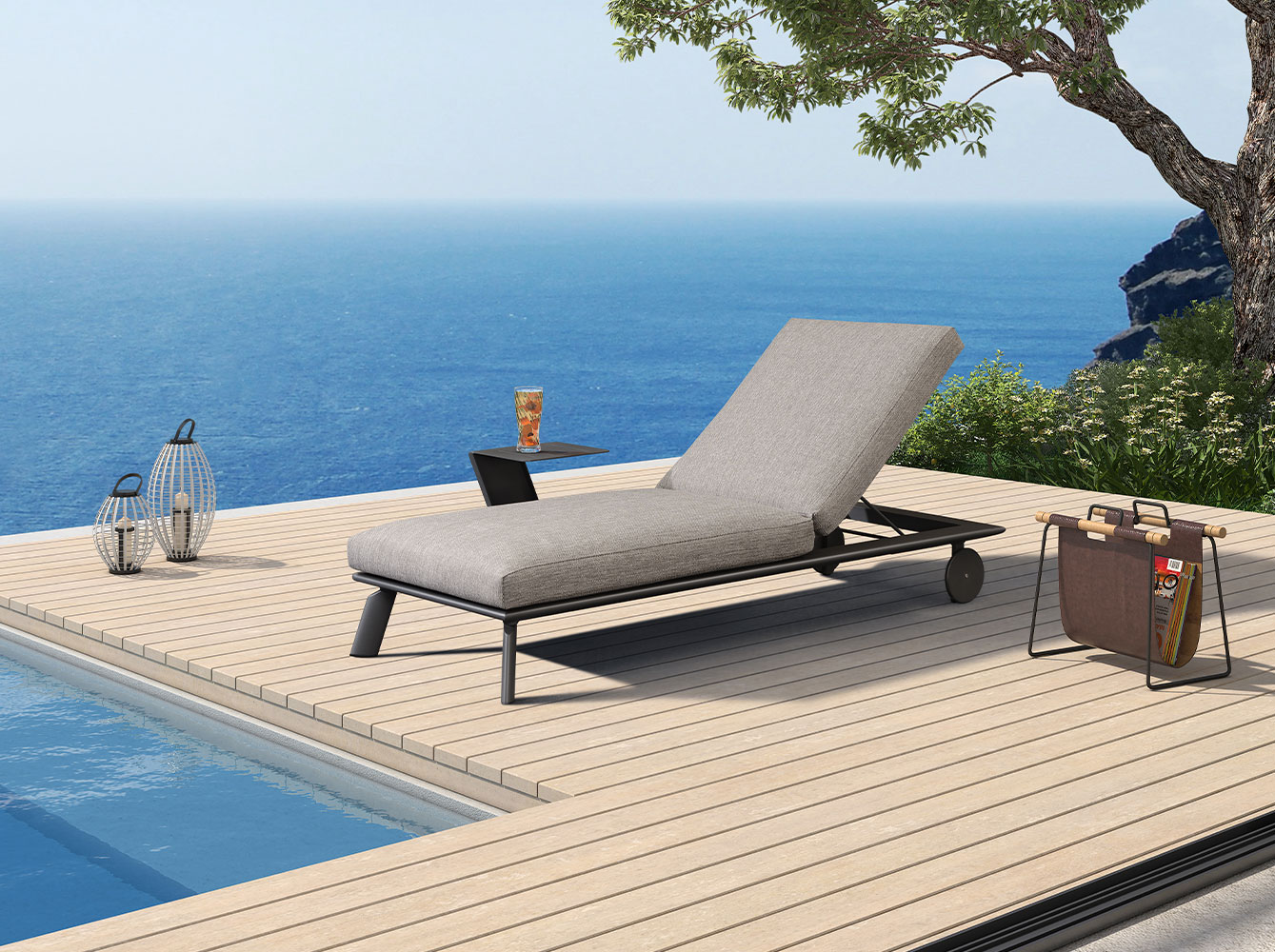 Popular Adjustable Garden Sun Lounger 