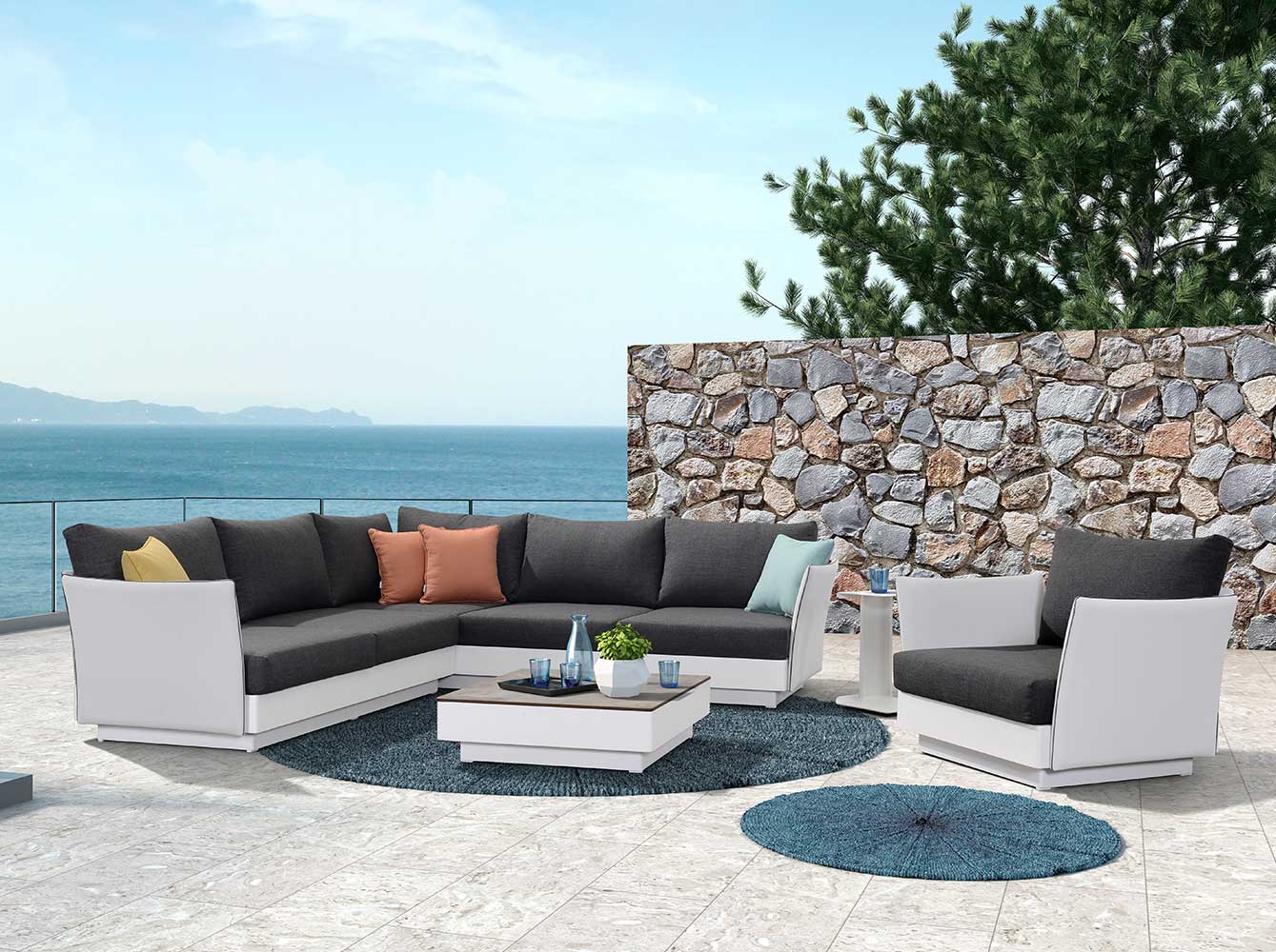Luxurious Outdoor Oourtyard Leisure Corner Sofa