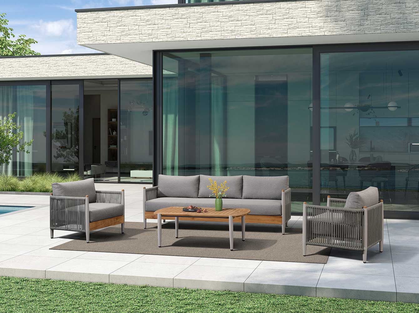 Fashion Design Outdoor Weaving Sofa 
