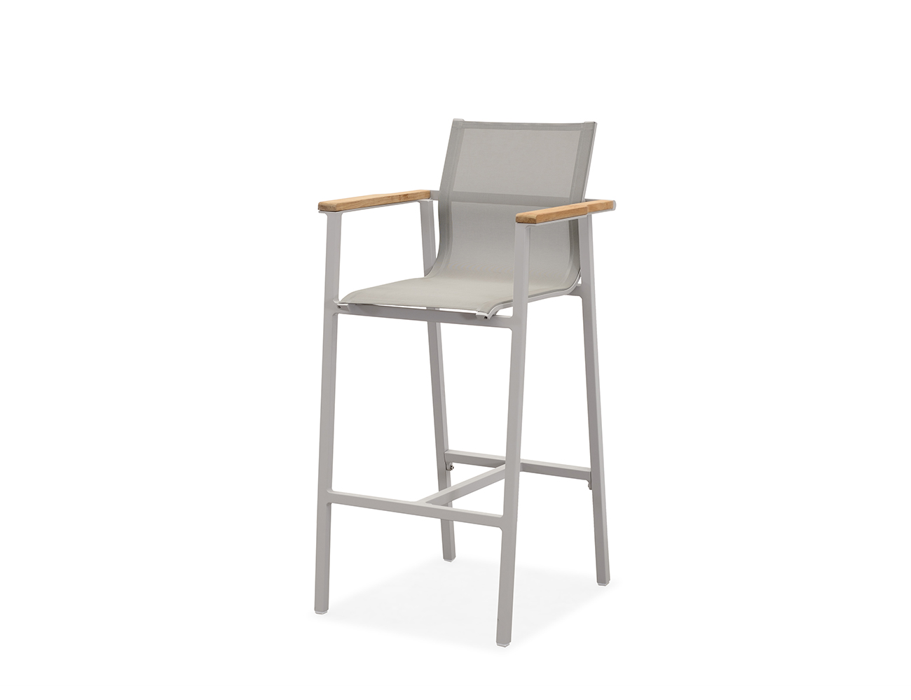 Simple Style Teslin Fabric and Teak Bar Set