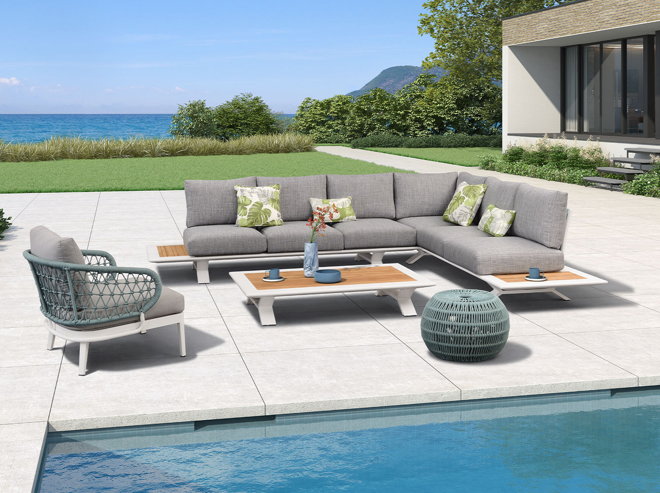 Unique Design Outdoor Garden Corner Sofa