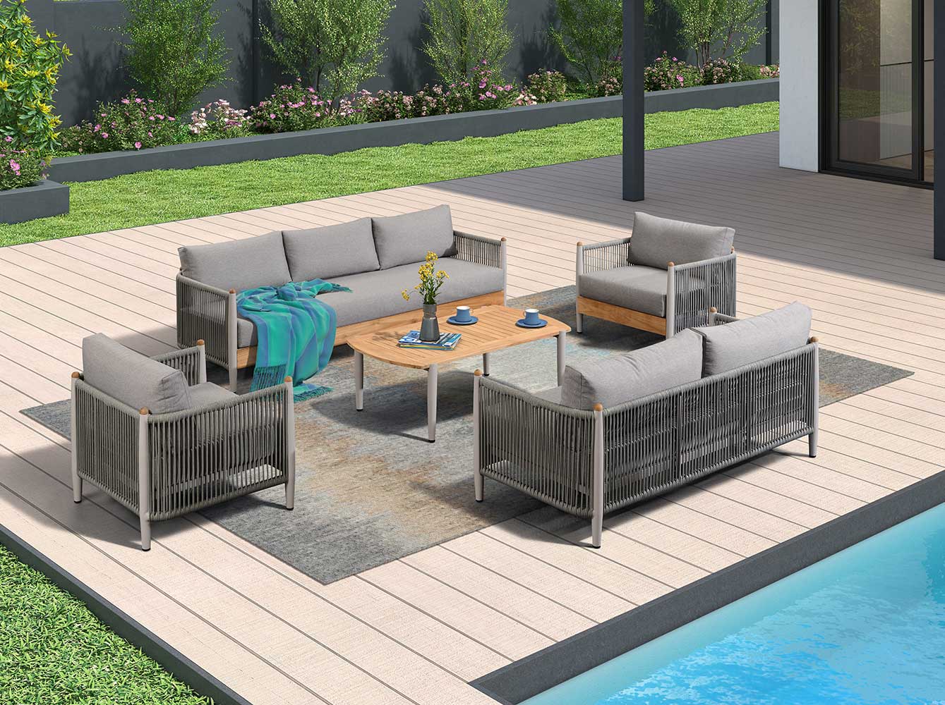 Fashion Design Outdoor Weaving Sofa 