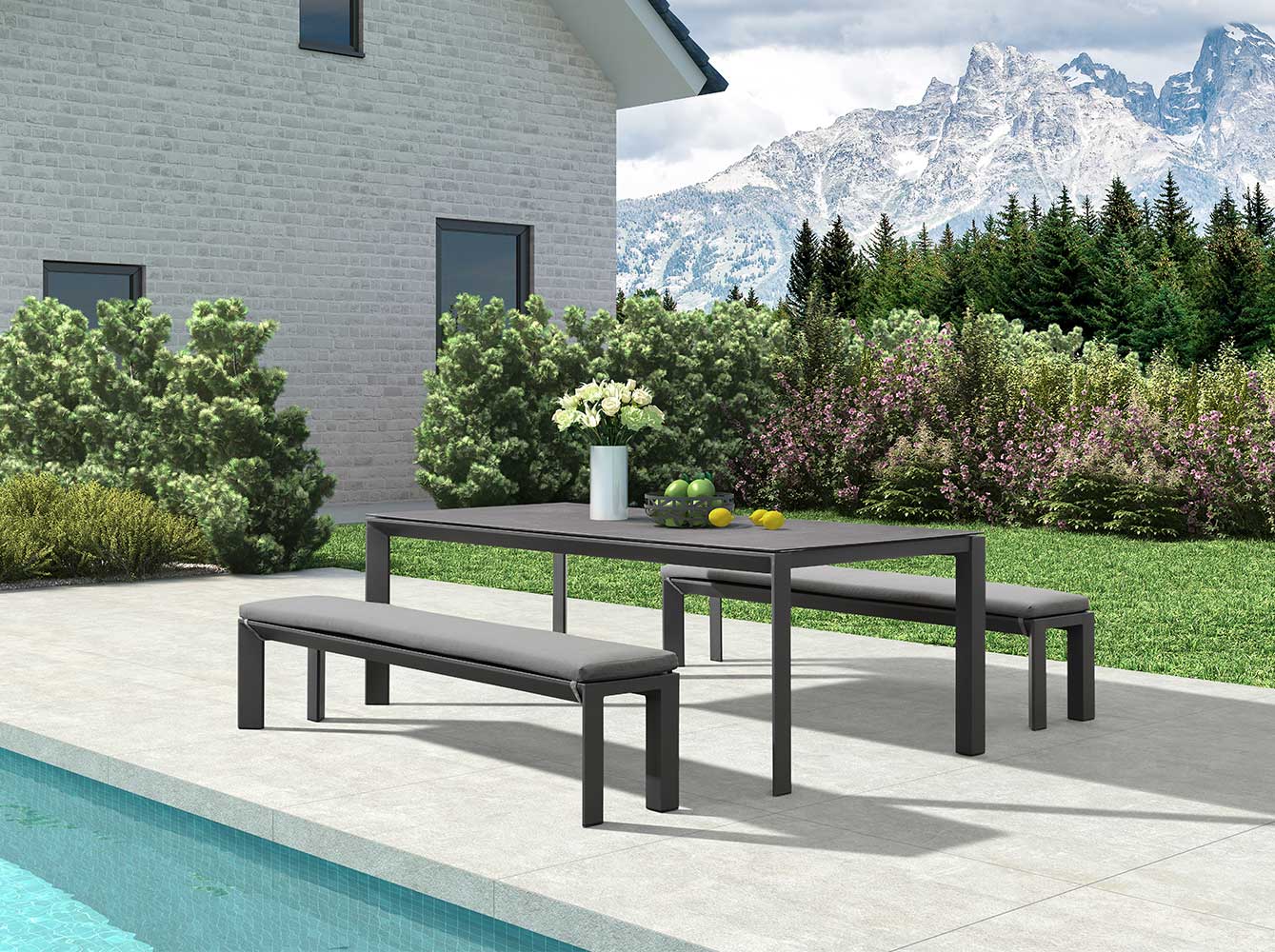 Simple Industrial Style Garden Dinner Set